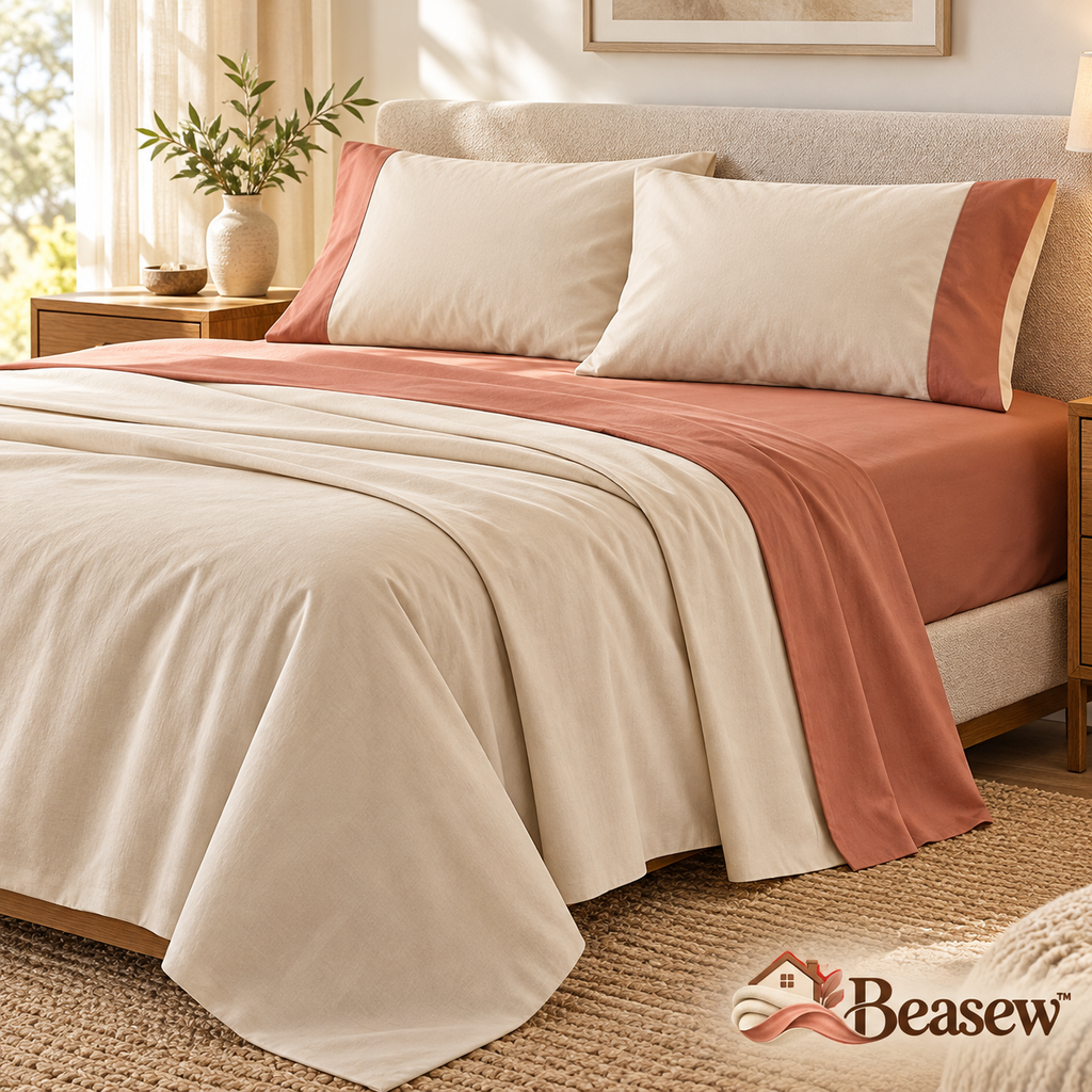 Beasew™ Earth-Tone 4-Piece Bedding Set — view 4