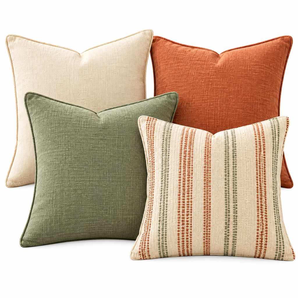 Beasew™ Warm-Tone Sofa Pillow Cover Set — view 2