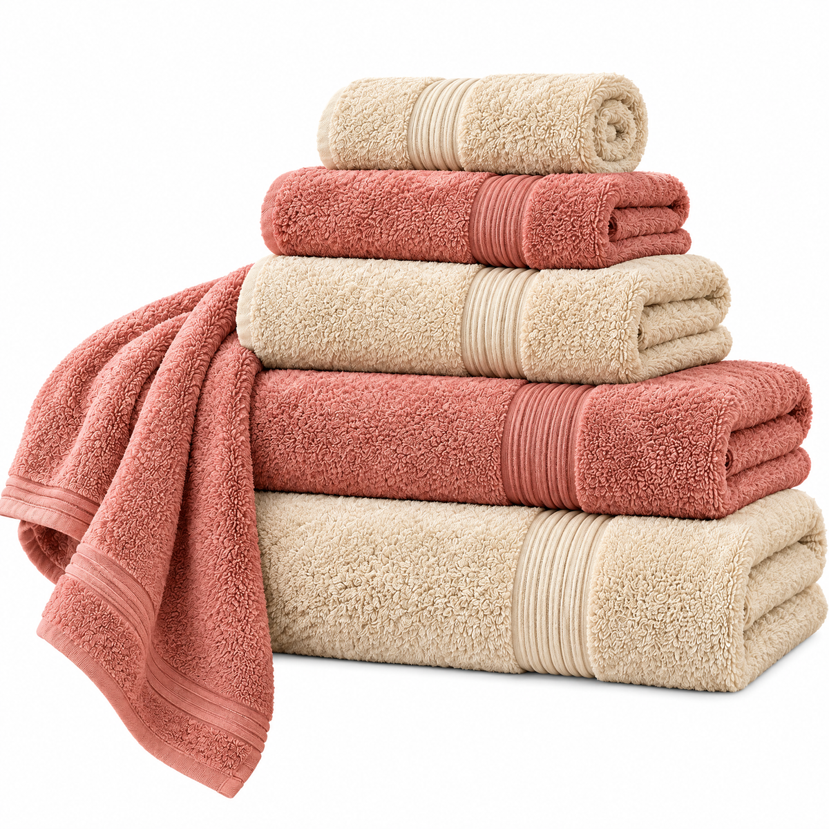 Beasew™ Oat & Rose Bath Towel Set — view 1