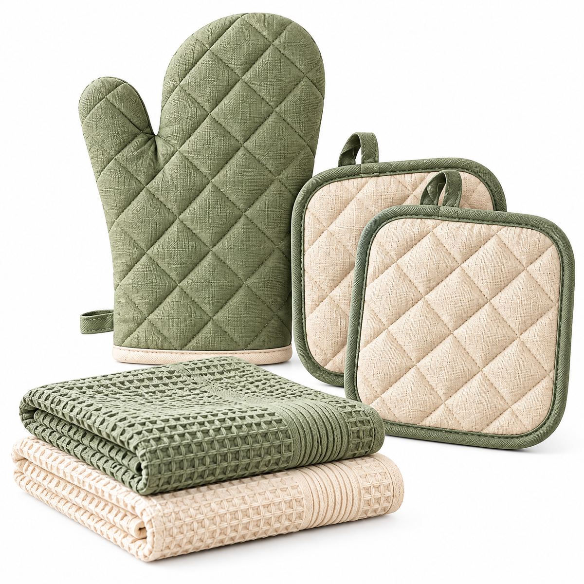 Beasew™ Soft Quilted Kitchen Textile Set — view 1