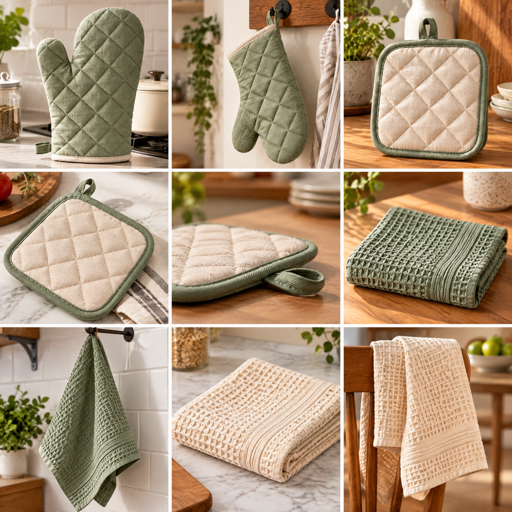 Beasew™ Soft Quilted Kitchen Textile Set — view 3