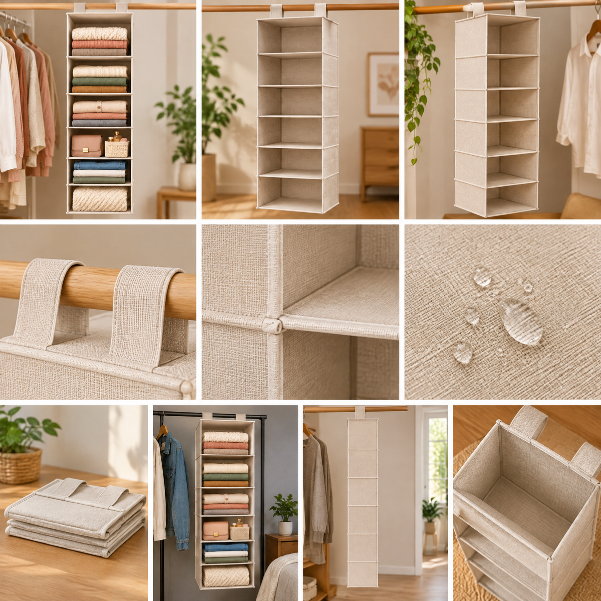 Beasew™ 6-Shelf Hanging Closet Organizer — view 3