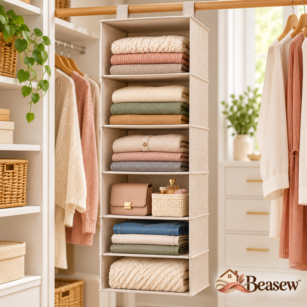 Beasew™ 6-Shelf Hanging Closet Organizer — view 4