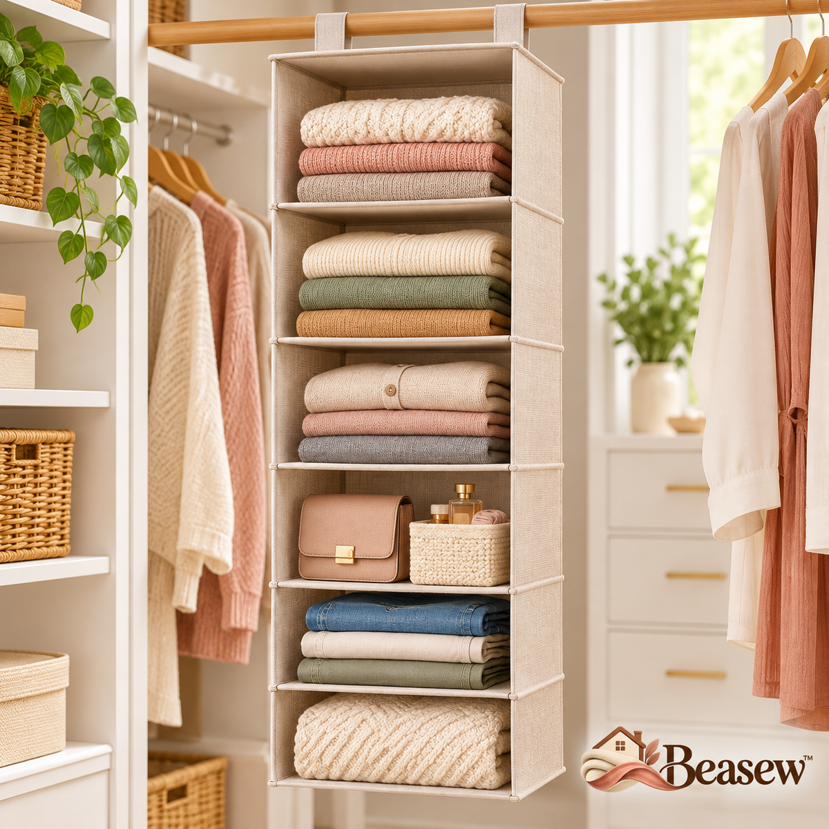 Beasew™ 6-Shelf Hanging Closet Organizer — view 4