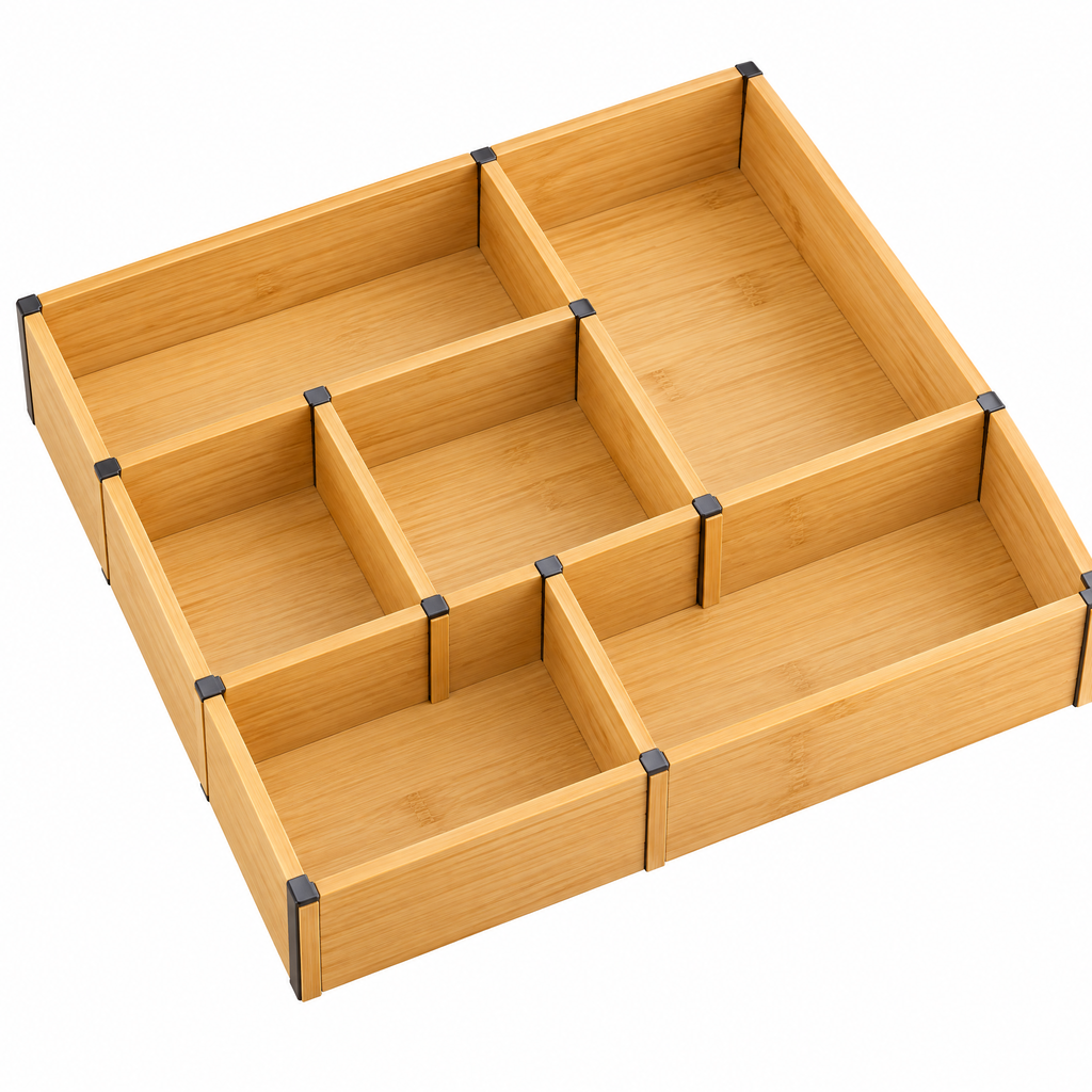 Beasew™ Adjustable Bamboo-Style Drawer Dividers — view 2