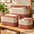 Beasew™ Warm-Tone Fabric Storage Basket Set — view 4